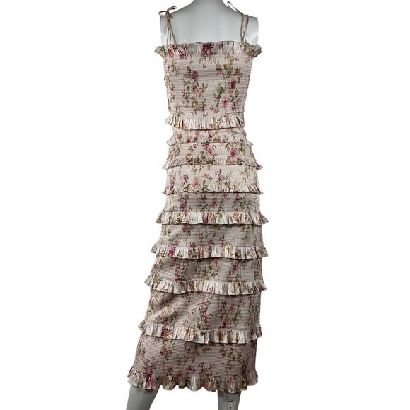 V. Chapman 'Lily' Pink Poly Dress Size 4 - Picture 3 of 4